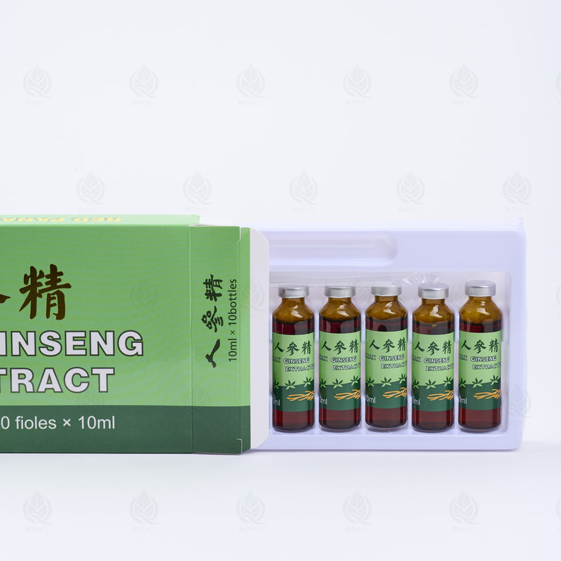 Ginseng rouge royal (boîte vert foncé) (Hong Ren Shen Jing) – vue de face